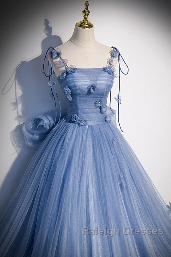Unique And Elegant Sky Blue Decal Thin Shoulder Strap Off The Shoulder Ball Dress Sky Blue A-Shaped/Princess Bow Sleeveless Backless Lace Up And Floor Length Style Secondary image