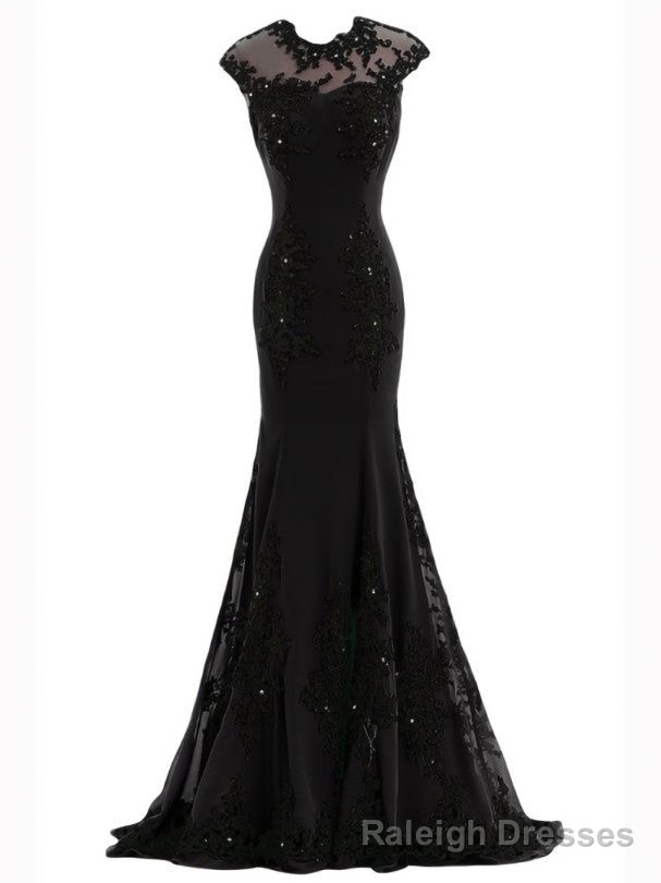 Unique Appliques Beading Trumpet/Mermaid Mother of the Bride Dress