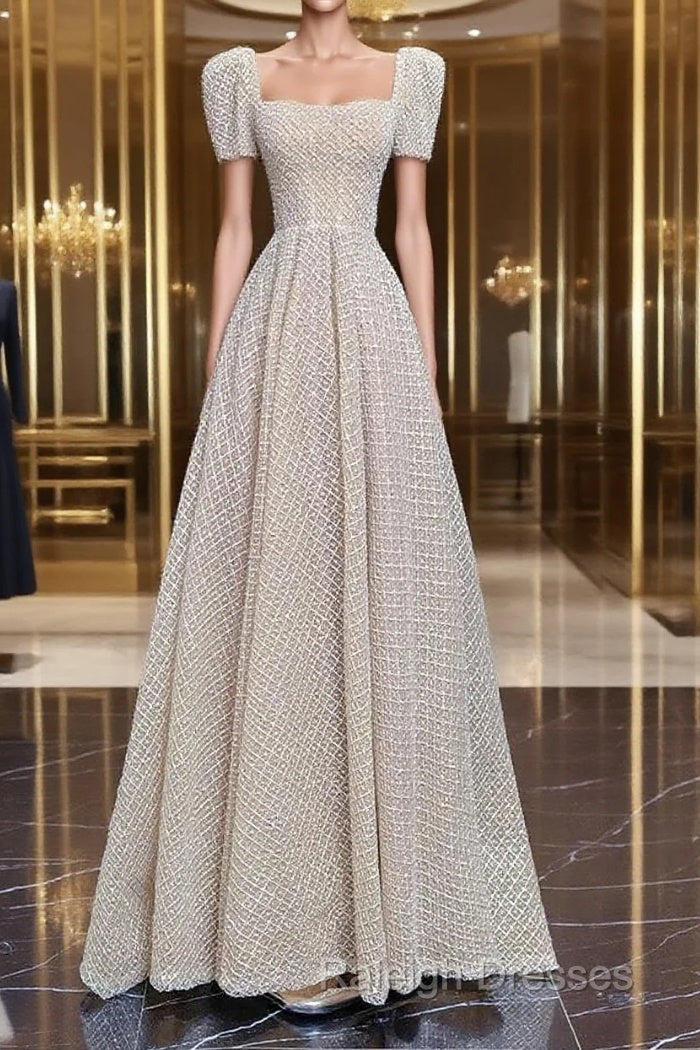 Unique Ball Gown Strapless Short Sleeves Long Wedding Dresses Main image