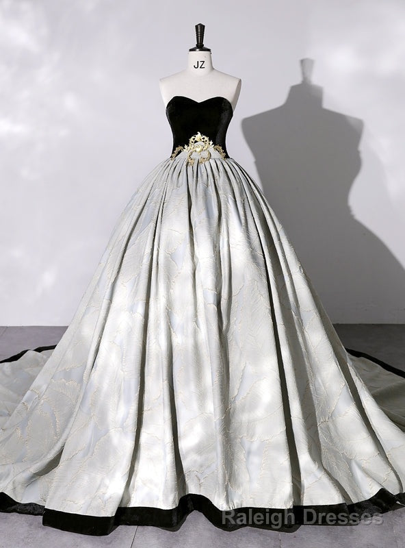 Unique Black Velvet Strapless Quinceanera Dress Main image