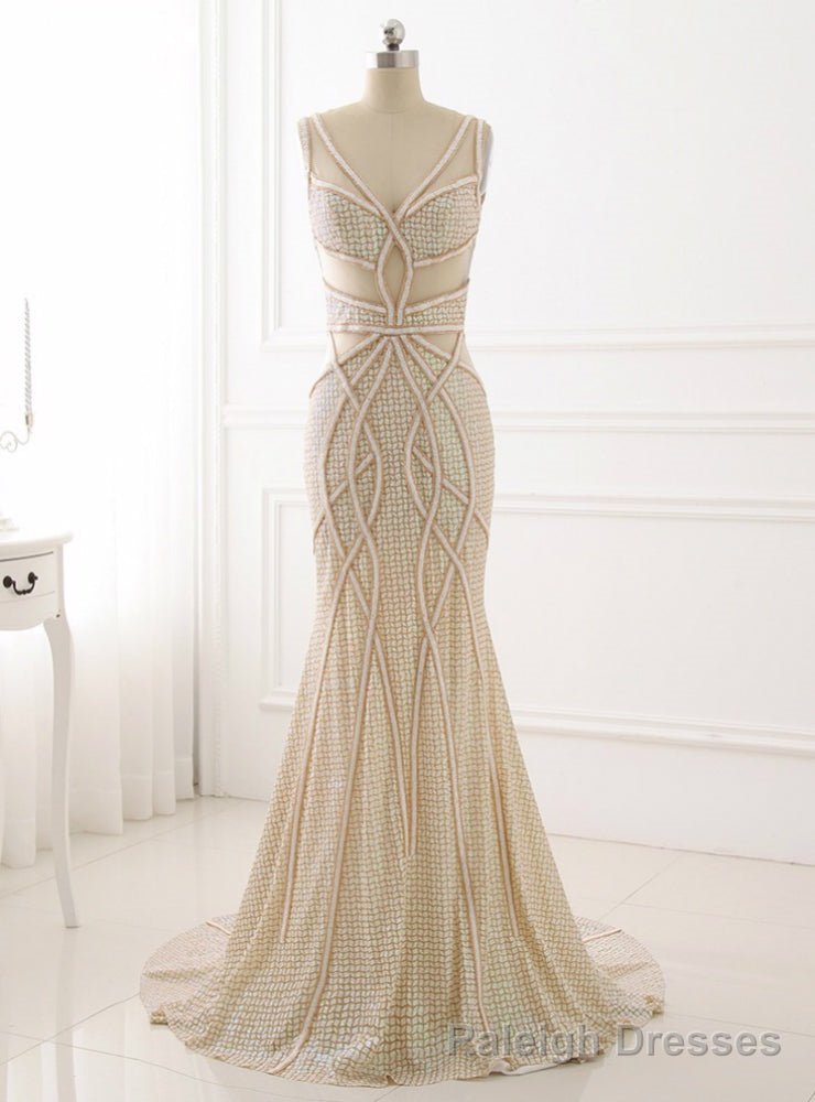 Unique Design Formal Women Dresses Illusion Back Evening Dress Main image