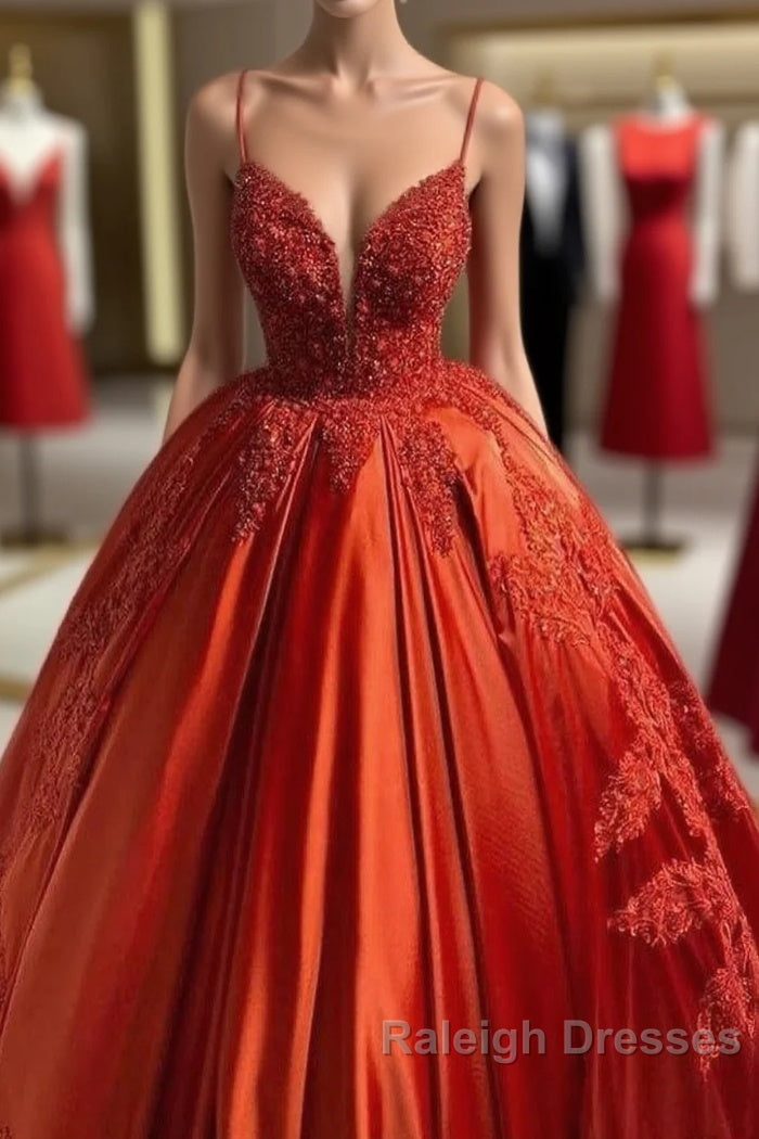 Unique Long Princess Sweetheart Backless Appliques Lace Satin Wedding Dress