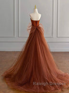 Unique Mermaid Satin Brown Long Prom Dresses Brown Long Prom Dresses