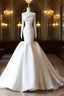 Unique Mermaid Strapless Ivory Satin Wedding Dresses Brides Dress