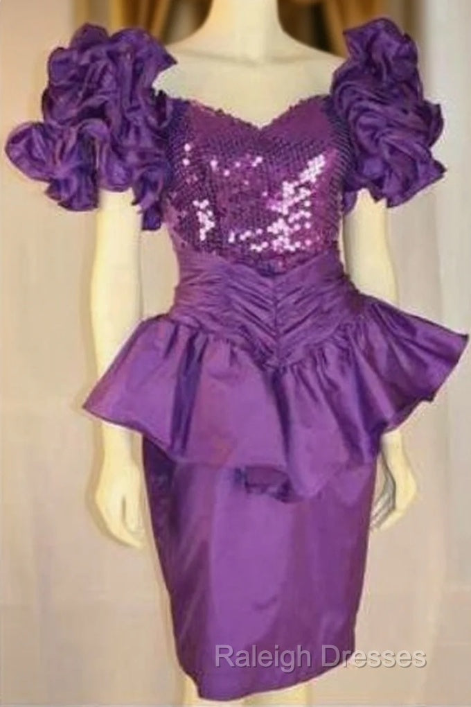 Unique Purple Short Prom Dress, Formal Evening Dress Main image