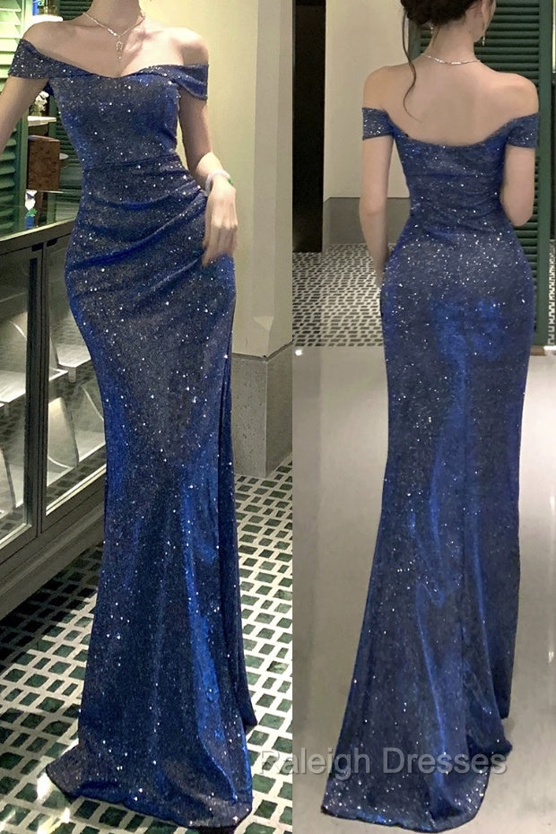 Unique Sequin Long Prom Dress, Sequin Prom Dress
