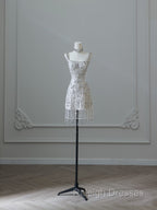 Unique Sheath Spaghetti Straps Silver Wedding Dresses Brides Dress