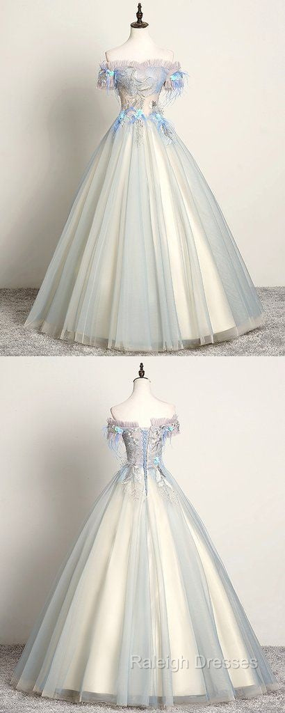 Unique Sweetheart Long Off Shoulder Party Dress, Lace Prom Dress Secondary image