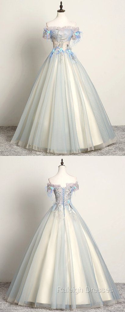 Unique Sweetheart Long Off Shoulder Prom Dresses Lace Prom Dresses
