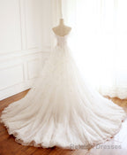 Unique Tulle Lace Long Prom Dress Tulle Lace Evening Dress