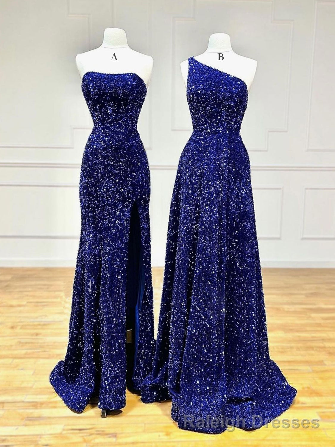 Unique Velvet Sequin Mermaid Burgundy Long Prom Dress, Burgundy Formal Prom Dress