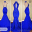 2025 Halter Blue Mermaid Prom Dresses