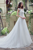V-Neck A-Line Wedding Dresses