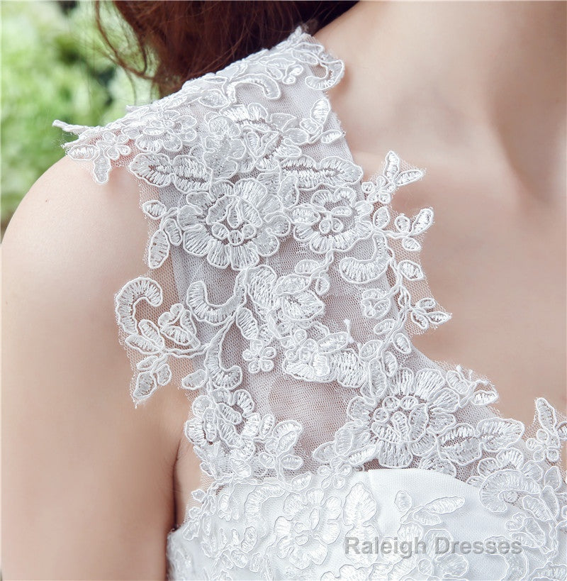 V-Neck A-Line Wedding Dresses