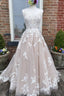 V Neck Backless Champagne Lace Appliques Long Prom Dresses Champagne Lace Prom Dresses A1313