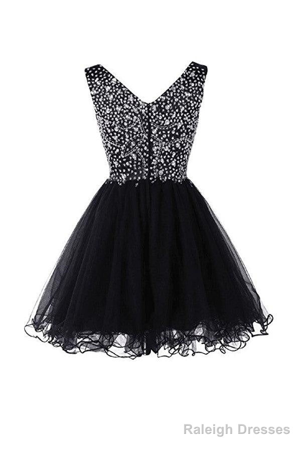 V-Neck Beads Chiffon Homecoming Dresses Short Prom Dresses Secondary image