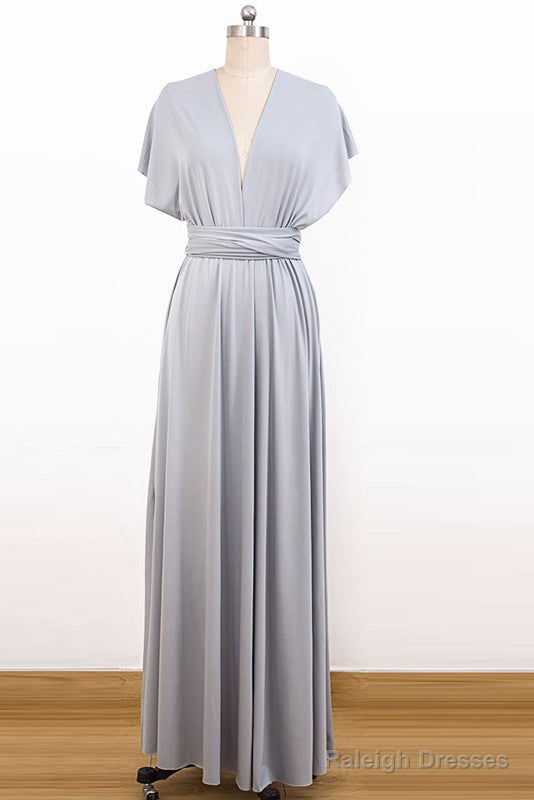 V-Neck Chiffon Long Convertible Bridesmaids Dresses Main image