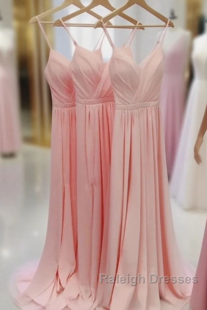 V Neck Chiffon Prom Dress Long Long Bridesmaid Prom Dress Main image