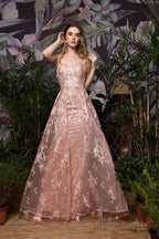 V Neck Lace Spaghetti Straps Vintage Lace A Line Long Prom Dresses