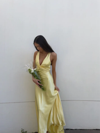 V-Neck Purple Satin And Floor Length Prom Dress Prom Gowns