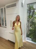 V-Neck Purple Satin And Floor Length Prom Dress Prom Gowns