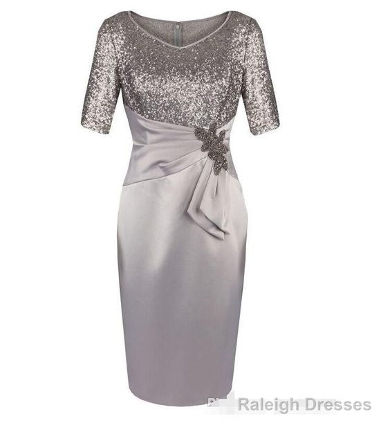 V Neck Sheath Mother Of The Bride Dress Homecoming With Sequins Main image