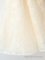 V Neck Short Champagne Lace Prom Dresses, Short Champagne Lace Formal Homecoming Dresses