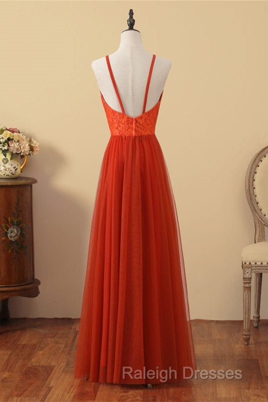 V-Neck Sienna Lace Top Bridesmaid Dress