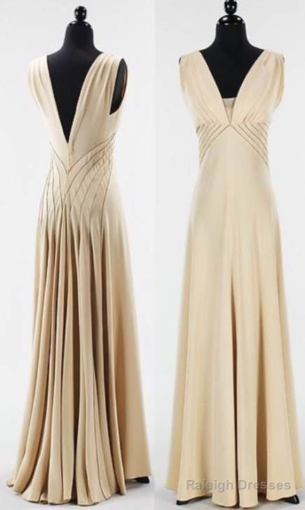 V Neck Sleeveless Party Dress 拢卢 Long Prom Dress Main image