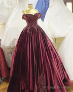 Velvet Ball Gowns Wedding Dresses Lace Embroidery Off The Shoulder