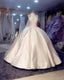Vintage 1950S Style Satin Ball Gown Wedding Dress Halter Top