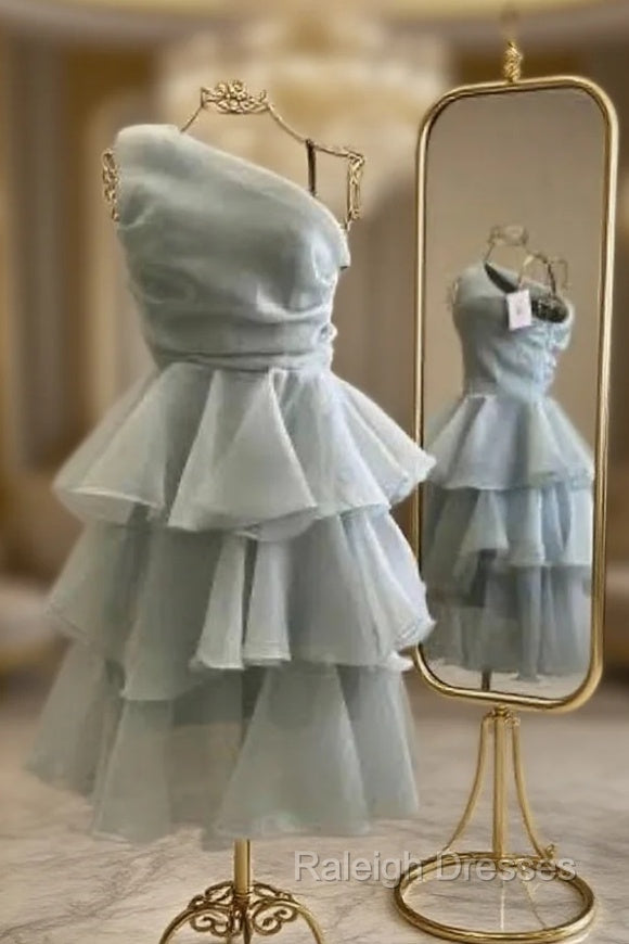 Vintage A-Line One Shoulder Homecoming Dress 18Th Birthday Outfits Main image