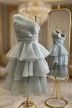 Vintage A-Line One Shoulder Homecoming Dress 18Th Birthday Outfits