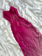 Vintage A-Line Spaghetti Strap Exquisite Beaded Ombre Chiffon Prom Dresses Wedding Guest Dresses