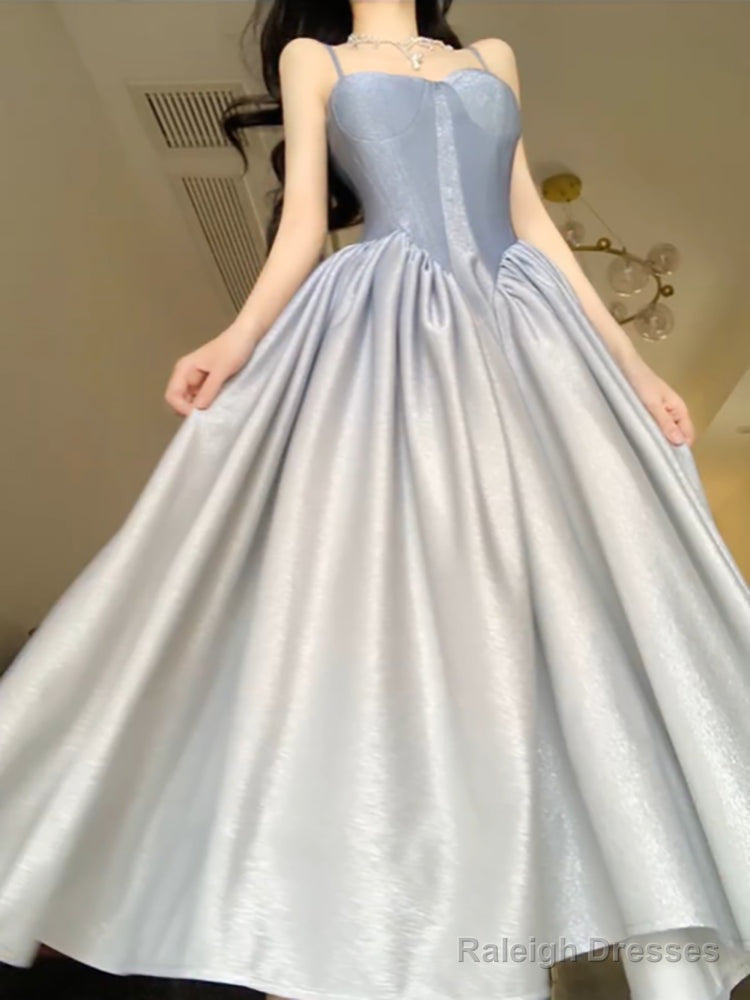 Vintage A-Line Spaghetti Straps Long Birthday Dress Prom Dresses Birthday Outfits