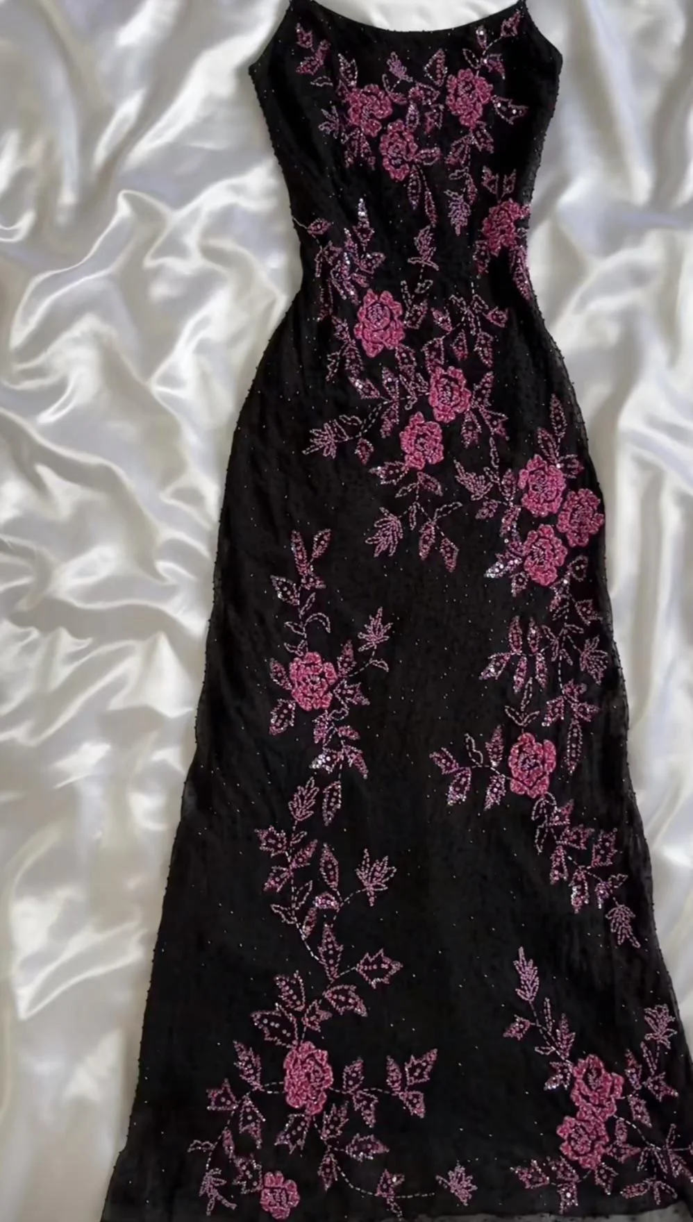 Vintage A-Line Straps Black Lace Prom Dress 22Th Birthday Outfit Secondary image
