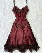 Vintage A-Line Straps Dark Pink Prom Dress 22Th Birthday Outfit