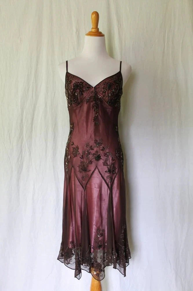 Vintage A-Line Straps Dark Pink Prom Dress 22Th Birthday Outfit