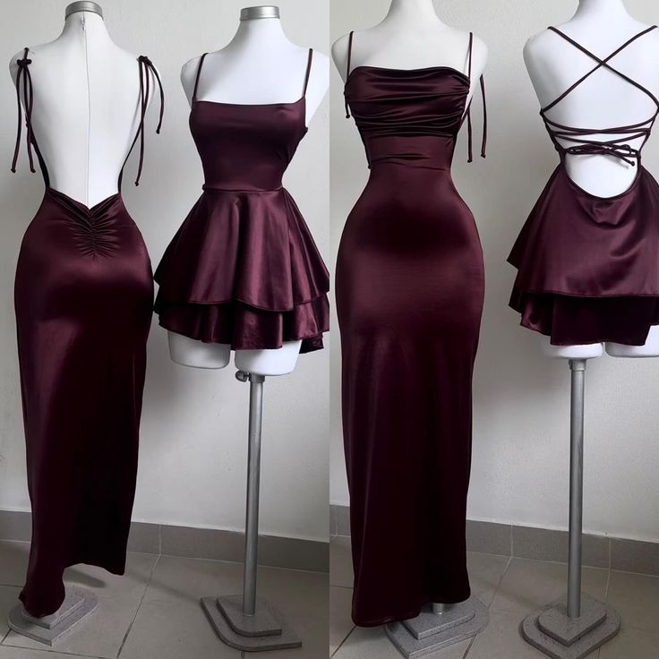 Vintage A-Line Straps Burgundy Birthday Outfits Homecoming Dresses Main image