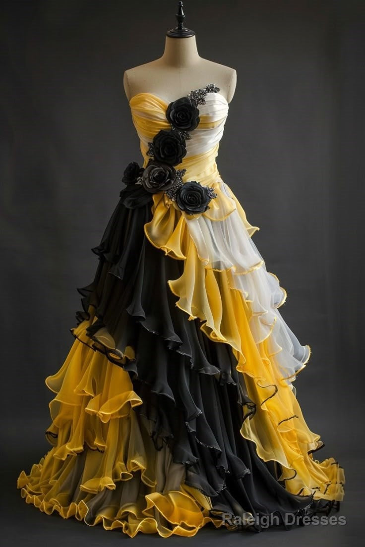 Vintage A-Line Sweetheart Neck Strapless Chiffon Long Prom Dress Applique Evening Gown