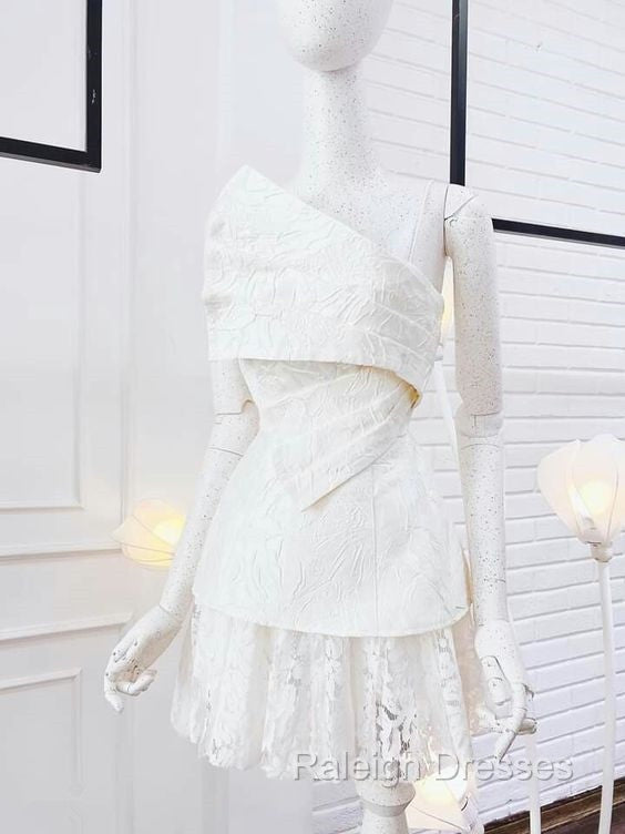 Vintage A Line White Lace Homecoming Dress 18Th Birthday Outfits