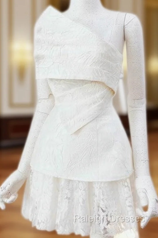 Vintage A Line White Lace Homecoming Dress 18Th Birthday Outfits