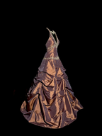 Vintage Ball Gowns Halter Brown Sleeveless Long Prom Gowns Fairy Prom Dress