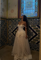 Vintage Ball Gowns Off The Shoulder Satin Lace Prom Dresses Wedding Dresses