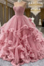 Vintage Ball Gown Pink Prom Dress For Women