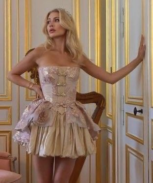 Pink Vintage Elegant Cute Short Mini Prom Dress Gold Homecoming Dress Evening Dress Prom Dress