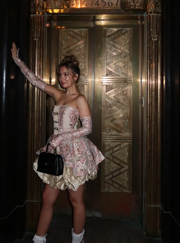 Pink Vintage Elegant Cute Short Mini Prom Dress Gold Homecoming Dress Evening Dress Prom Dress