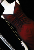 Vintage Bright Burgundy Mermaid V-Neck Ruched Satin Long Formal Prom Dress