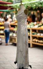 Vintage Champagne Floral Prom Dresses Mermaid Birthday Outfits