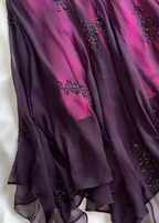 Vintage Dark Purple Halter-Neck Beaded Ruffled Charming Prom Dresses Prom Dresses Prom Dresses